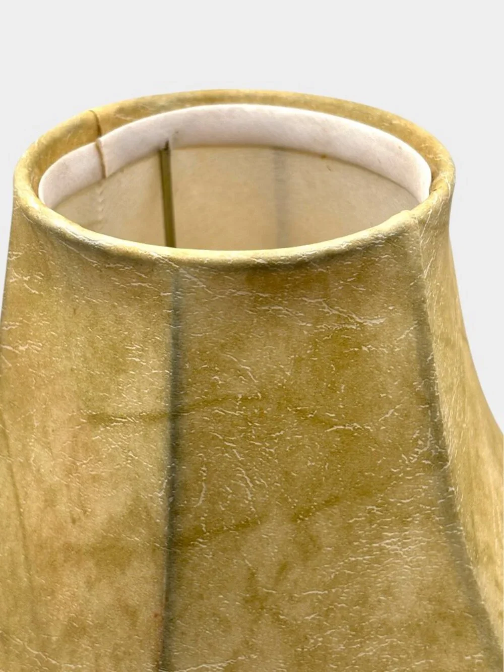Vintage Beige Bell-Shaped Lamp Shade faux Leather  13